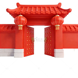 中国传统建筑门楼图片