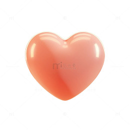 3D心形图标设计元素