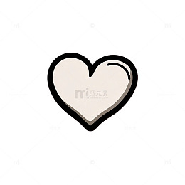 简约心形爱意图标设计元素