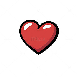 卡通心形图案标志设计元素