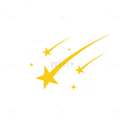流星拖尾简约星星元素