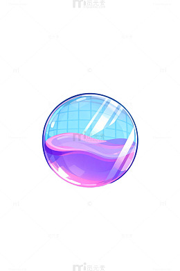 透明球体艺术插画