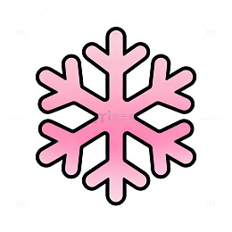 粉嫩雪花图案设计元素