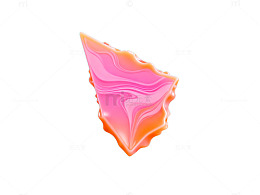 霓虹色流体艺术雕塑