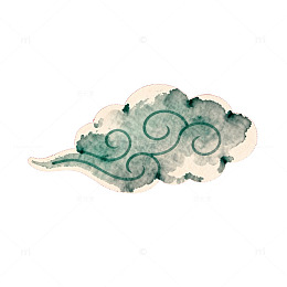 AI水墨云纹装饰画