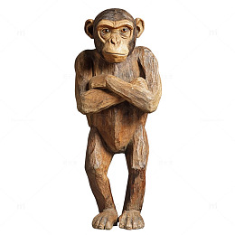 木雕猴子雕像艺术品摆件