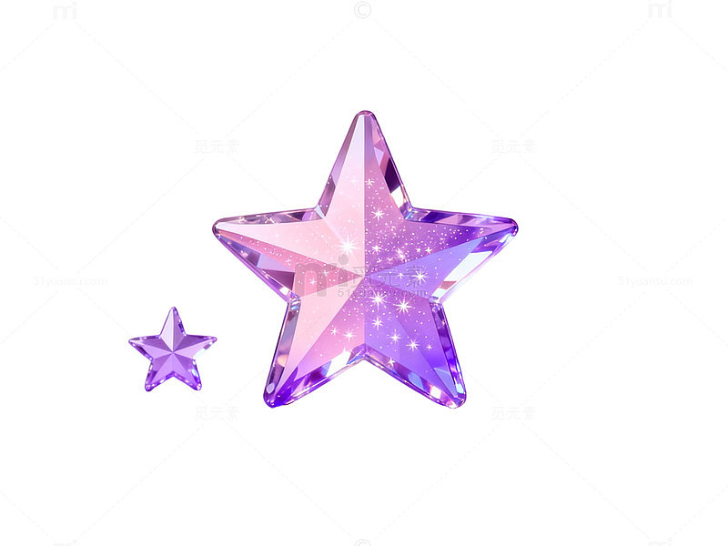 璀璨星光水晶星形摆件