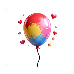 彩色气球庆祝节日装饰图案