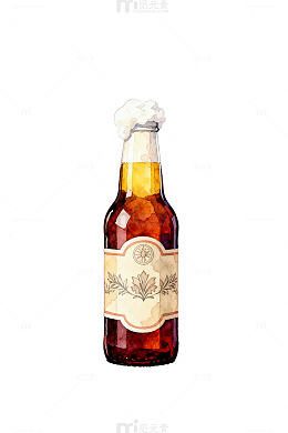 啤酒插画艺术作品