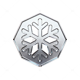 金属雪花徽章设计