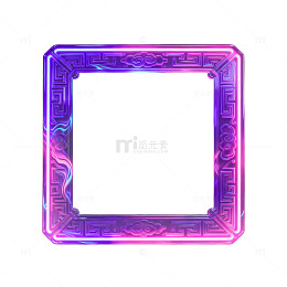 霓虹灯效果装饰边框设计元素
