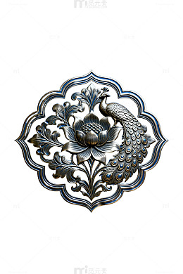 金属浮雕传统图案装饰件