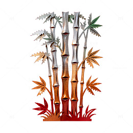 金属质感竹子艺术装饰品