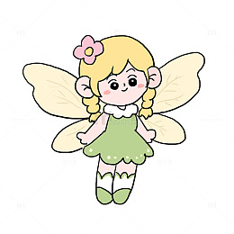 花仙子精灵手绘卡通元素