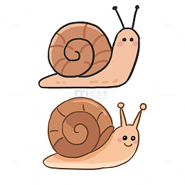春天爬行动物蜗牛免抠元素