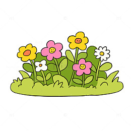 春天花丛植物免抠元素