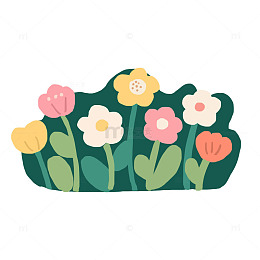 春季植物花丛免抠元素