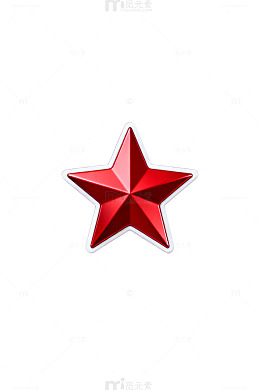 红色星形图标设计素材