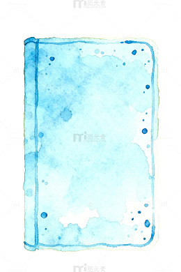 水彩蓝天笔记本背景设计素材