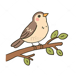 春季小鸟鸟类免抠元素