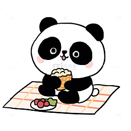 春季春游拟人动物野餐免抠元素