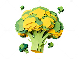 彩色纸雕菜花艺术装饰