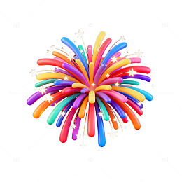 绚丽烟花3D动画效果