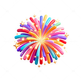 绚丽烟花图案设计素材