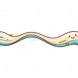 卡通波浪线条装饰图案