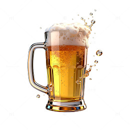 啤酒玻璃杯特写