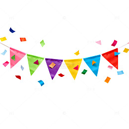 彩旗节日庆祝装饰图案