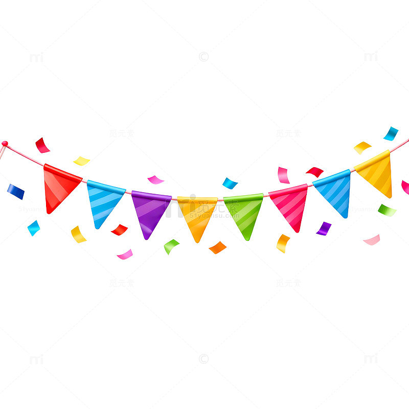 节日彩旗装饰矢量图