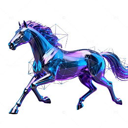 科技风虚拟马匹3D模型