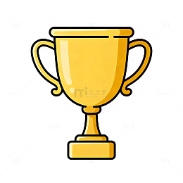 卡通金杯图标设计元素