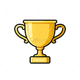 卡通金杯奖杯图案