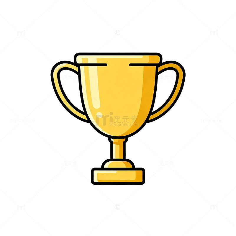 卡通金杯图标设计