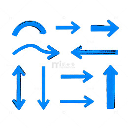 蓝色箭头指示图标集合