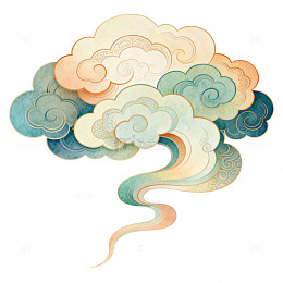 彩绘祥云图案设计元素