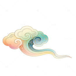 彩绘祥云图案设计素材