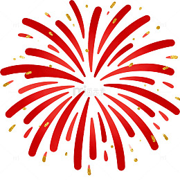 红色烟花节日庆典图案素材