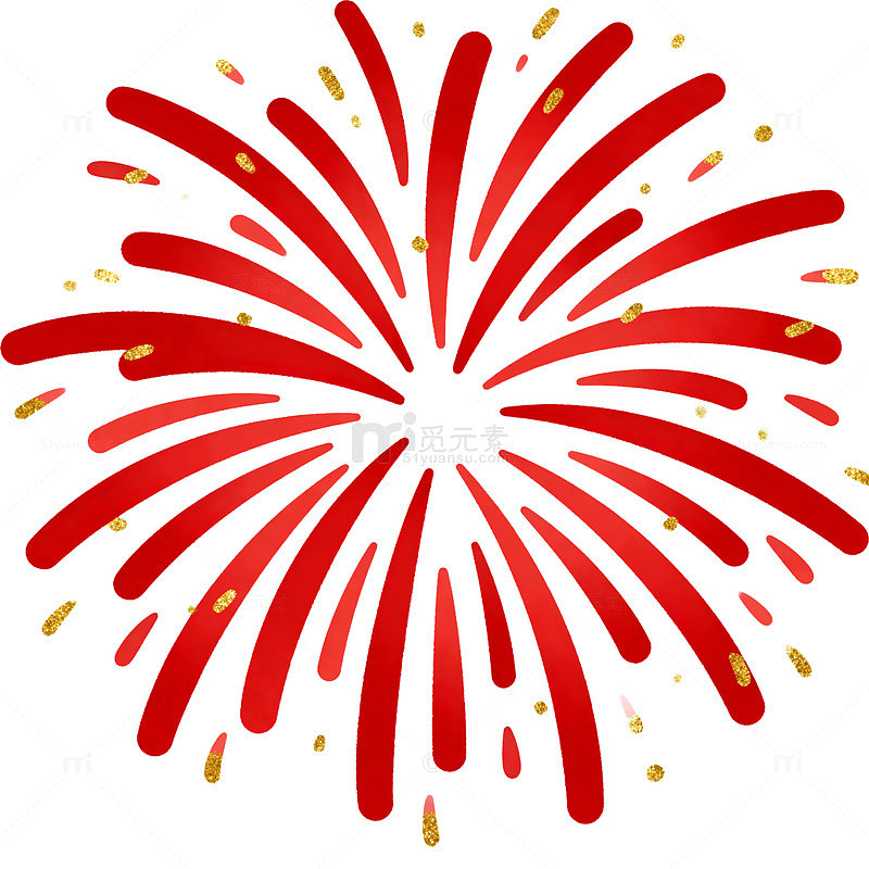 红色烟花节日庆典图案素材