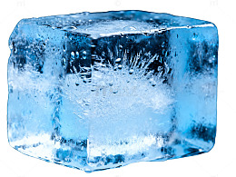 冰凌效果蓝色冰块特写