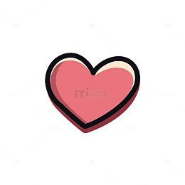 卡通心形图标设计