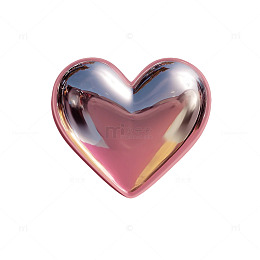 金属质感爱心装饰图案