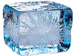 冰晶透明冰块特写摄影