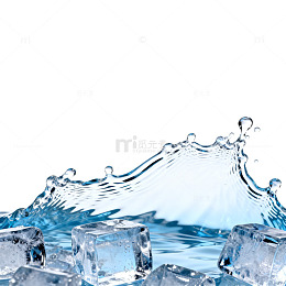 冰块水花摄影图