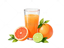 果汁饮品插画设计素材