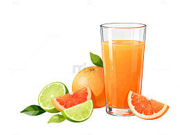 清新水果果汁插画设计素材