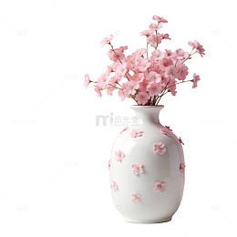 淡雅花瓶樱花装饰摄影
