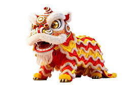 色彩鲜艳的舞狮头像图片